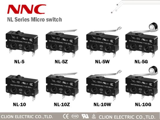 NNC الوزن المصغر سلسلة Micro Switch NL للإلكترونيات والآلات والصناعة الخفيفة